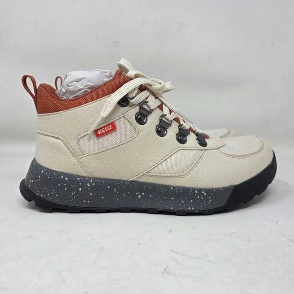 New women's 7.5 REI Trailmade waterproof hiking boots in Whitecap Gray / Rust - Picture 4 of 10